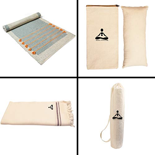 Stag Yoga Kit - Gray Cotton Yoga Mat #TOP2