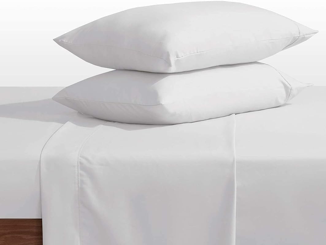 800 Thread Count 4 Piece Sheet Set 100% Egyptian Cotton, Luxury Quality Sheets with Extra Long Staple Cotton, Fits Mattress Upto 12'' Deep Pocket, King, White(1 Fitted, 1 Flat & 2 Pillowcases)