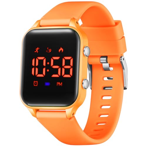 Timever Kids Digital Watches for Boys Girls, Sports Watch with Fitness Tracker, Pedometer, Alarm Clocks, Stopwatch, No App Needed Waterproof Kids Watch, Gift for Teens Student Girls Boys Ages 5-14