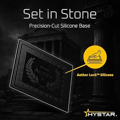 Hystar Aether Glass Gaming Mousepad | Micro-Etched Tempered Glass | Quiet, Ultra-Fast Glide | Full Anti-Slip Silicone Backing (White, X-Large)