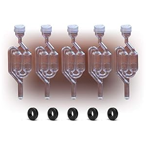 5 x Airlock S-Bubble Type met gratis doorvoertules