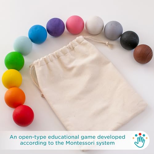 Ulanik Wooden Balls for Sorters Toddler Montessori Toys for 1 Year Old + Baby Preschool Wooden Games for Learning Colour Sorting and Counting - Image 4