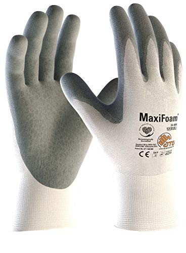 ATG Handschuhe 34-800 Nylon-Strickhandschuhe MaxiFoam weiß/grau 11