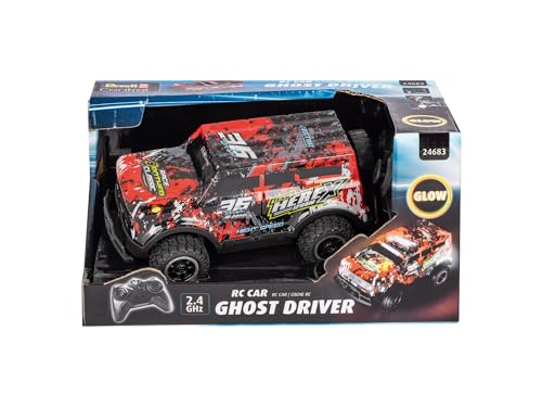 Revell Control, RC Ghost Driver (Rot), Ma&szlig;stab 1:22, Ab 6 Jahren, Kompakt und leicht, Einfache Bedienung, Ideal f&uuml;r Kinder, Funkfrequenz: GHz