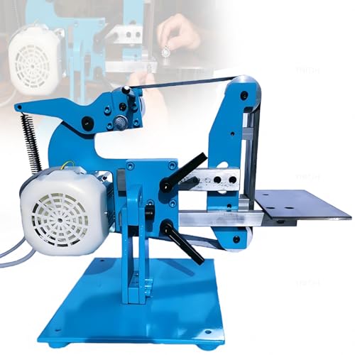 YNITJH 750w/1100w Lijadora De Banda 915 Vertical Y Horizontal,Motor Sin Escobillas,Lijadora De Banco para Madera Y Metal,con 5 Bandas De Lija para Desbaste Y Pulido 750W