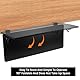 QWORK® Ergonomische Schreibtisch Verlängerung, Faltbare Tastaturablage und Armauflage, 64 x 24 cm, Klemmdesign, für Zuhause und Büro
