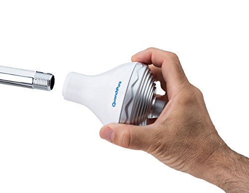 Shower Filter :: High Output :: With Advanced Carbon Free Technology Uses 100% Kdf-55 Material (8 Oz.) To Safely Remove Chlorine & Other Contaminants Hot Or Cold By Qwenchpure #TOP1