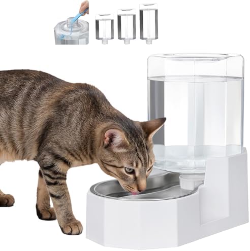 Sfozstra 4L Dog Water Dispenser Stainless Steel - Gravity Refill ...