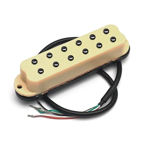 Micro double bobine 12 pôles 9K noir et ivoire pour guitare électrique