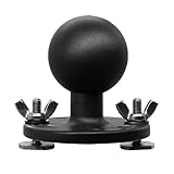 WINDFRD アルミニウム 1.5インチ トラックボールマウントベース Tボルト付き カヤック/ボート/釣り用 AMPS ラウンドプレート 魚群探知機/GPSマウント用 RAM Arkon iBolt 1.5インチ/Cサイズダブルソケットアーム