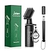 Jiskan Pro Golf Club Cleaner Brush Golf Groove Sharpener Tool with Retainer Clip and Squeeze Water Bottle 7.5 Inches Holds 4 Ounces of Water, Essentials Golf Bag Accessories Best Golf Gifts for Men