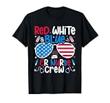4th of July Red White Blue ER Nurse Crew Patriotic Nurse T-Shirt