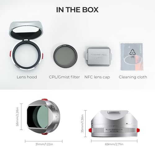 Freewell The Real Lens Hood - Filtro híbrido CPL/Niebla, Plegable, Funcionamiento de Filtro sin Contacto para Fuji X100VI, X100V, X100 Series (Plata) - imagen 6