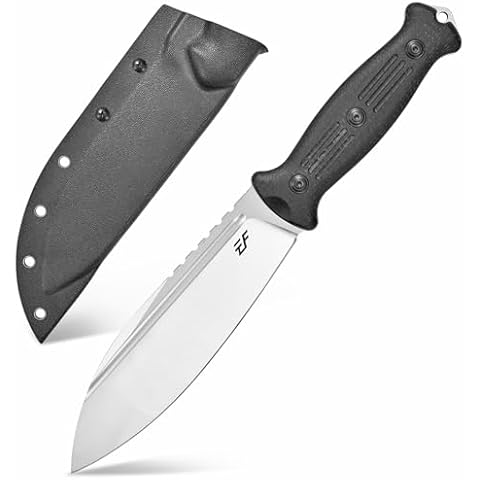 Eafengrow EF149 Fixed Blade Knife N690 Steel Blade Micarta Handle Full Tang EDC Straight Knife for Hunting Camping Adventure Cover
