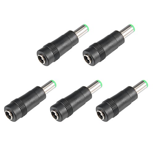 Conector adaptador uxcell 5.5x2.1mm hembra a 6.3x3.0mm macho x5 miniatura 1