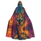WZYWHJ Tótem de cabeza de gato teñido anudado con imagen de poncho para cosplay, gran servicio: 100% garantía de satisfacción Si hay algún problema, simplemente ponte en contacto con nosotros, haremos todo lo posible para ayudarte.