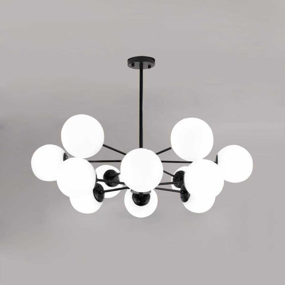 FZQSXAZU Pendant Lamps Post-Modern Chandelier Beans Molecular Light Nordic Creative Hanging Lamp For Living Room Bedroom Restaurant Black12-White