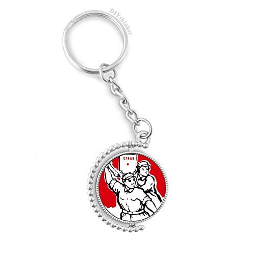 Porte-clés communiste rouge patriotisme pour organiser vos clés de maison au quotidien