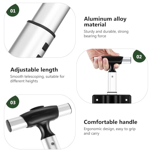 Image of Abaodam Suitcase Pull Drag Rod Suitcase Telescopic Handle Replacement Part Luggage Handle Telescoping Pull Rod Luggage Accessories Travel Aluminium Alloy
