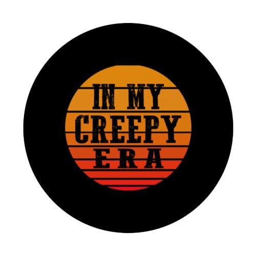 Uncanny Era, Retro Creepy Era, In My Creepy Era PopSockets Swappable PopGrip, Black - Image 3