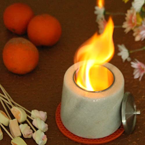 Tabletop Fire Pit. Upgraded Original Marble Portable Tabletop Fireplace With A Lid & A Mat. Indoor Fire Pit Burning Bowl For Table, Mini Fire Pit Used Indoor & Outdoor. Enjoy Our Portable Fireplace. #TOP3