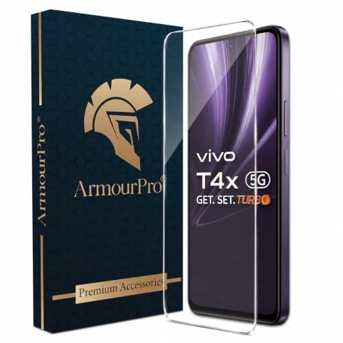 Image of ArmourPro 3D Borderless Tempered Glass for Vivo T4x and Vivo T3x, HD Clear Curved Edge to Edge Screen Protector, 9H Hardness, Oleophobic Coating, Case Friendly | Pack of 1