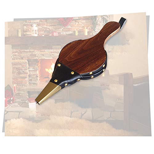 KOBSAINF Fireplace Blowers 11.9\"x 4.9\" Wooden Fireplace Bellows Manual Air Blower for Fireplace Fire Pit Wood Stove BBQ Outdoor Camping