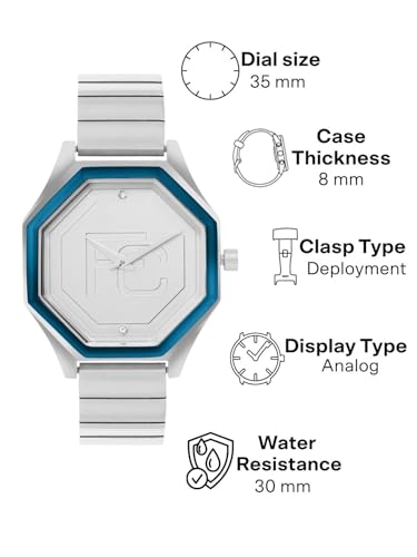 Image of French Connection Ascend Silver Rectangle Dial Womens Analogue Watch FCN090SM