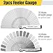 2pcs Feeler Gauges Set Stainless Steel, 32 Straight & 16 Angled Blades, Dual Marked SAE/Metric Wider Range Spark Plug Gap Tool, Filler Gauges Kit for Valves, Automotive, Piston, Guitar