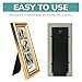 pbf PHOTO BOOTH FRAMES 2x6 Photo Strip Frame | 2 x 6 Photo Booth Strip Frame with Stand | Picture Frame for Photo Booth Strip | Premium Designer Photobooth Frame (Gold)