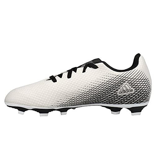 Image of adidas Men's X Ghosted.4 Firm Ground Soccer Shoe, White /Black /Silver, 5