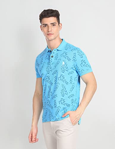 Image of U.S. Polo ASSN. Slim Fit Solid Polo T-Shirt for Men, Pique Knit - Half Sleeves Casual Mens Tshirt