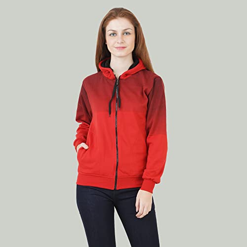 Image of AHHAAAA Women's Cotton Zipper Hooded Hoodies Sweatshirt