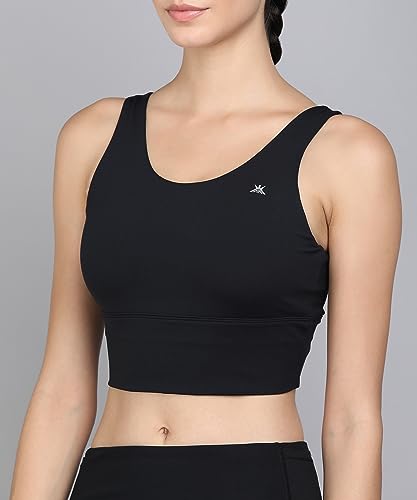 Image of Kobo Medium Impact Slip on Everyday Sports Bra for Women - Lightly-Padded, Non-Wired & High Coverage | Lined Cups with Removable Inserts (Imported)