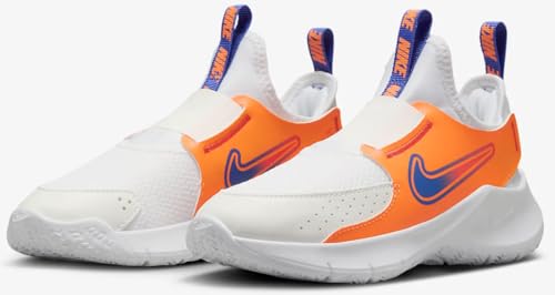 Nike Flex Runner 3 Kids Road Running Shoes, White/Orange/Astronomy Blue by Nike - Image 5
