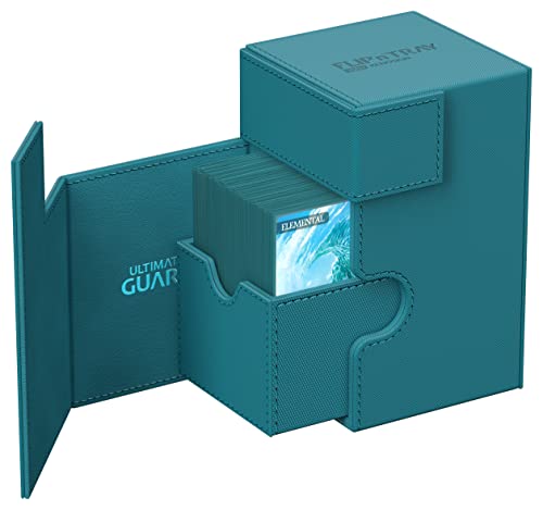 Ultimate Guard Flip'n'Tray 100+, Deck Case for 100 Double-Sleeved TCG Cards + Dice Tray, Petrol, Independent Magnetic Closure & Microfiber Inner Lining - image 3
