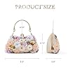 Fecialy Blume Kupplung Handtasche Frauen 3D Floral Abend Handtaschen Kette Riemen Schultertasche für formale Party Braut Hochzeit #1