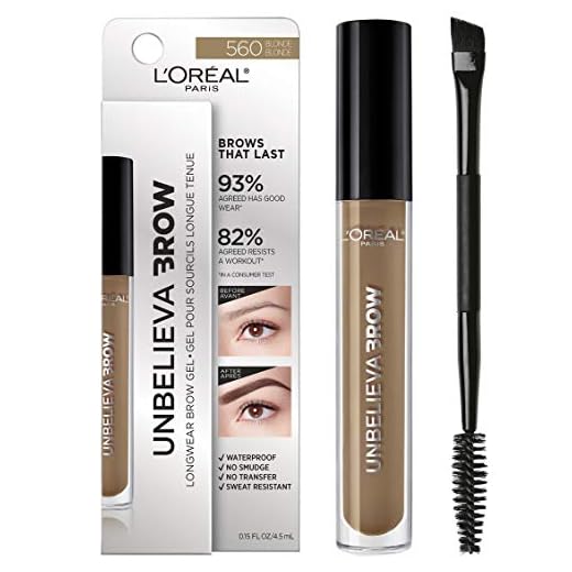 L'Oreal Paris Unbelieva-Brow Longwear Waterproof Tinted Brow Gel, Blonde, 0.15 fl. oz.