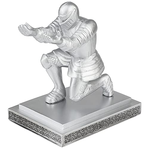 TBWHL Knight Pen Holder, Desk Accessories for Men, Medieval/Fantasy Style, Silver