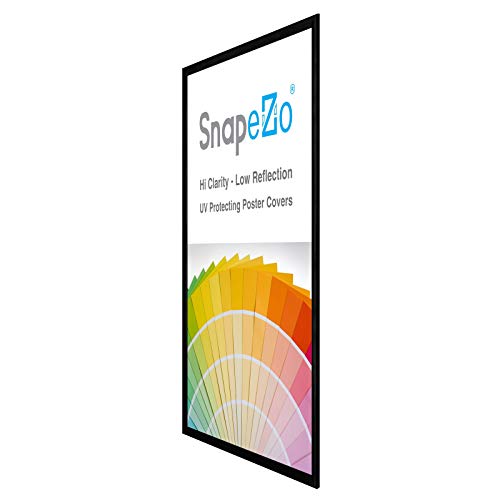 image for SnapeZo Brushed Black Poster Frame 24x36 Inches, 1 Inch Aluminum Profi