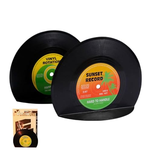 Forma unica del disco: i contabili per scaffali sono semplici, eleganti e retrò grazie alla loro forma creativa e distintiva del disco. Evidenzia la tua vita.