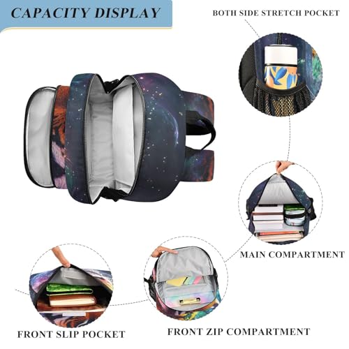 Tiger Galaxy Kids Backpack Large Capacity Bookbag with Reflective Schoolbag for Girls and Boys 208587754