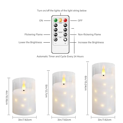 Bougies LED avec télécommande 11 touches et minuterie programmable 24h