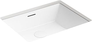 Brazn Rectangle Undermount Bathroom Sink, White