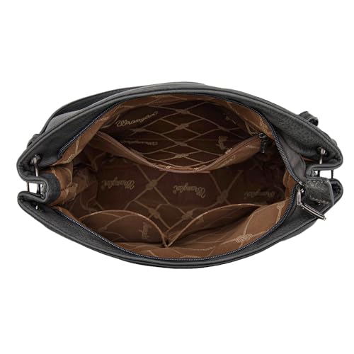 Image of Wrangler Hobo Bags for Women Vegan Leather Top Handle Shoulder Purses and Handbags