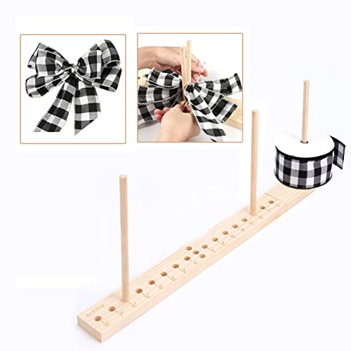 Ackitry X-Large Bow Maker For Bow Ribbon Wreath, 16 Inch Wooden Maker Tool For Making Bows, Diy Crafts Halloween Christmas Party Decorations, Hair Bows, Corsages, Holiday Wreaths #TOP1