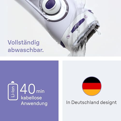 Foto von Braun Silk-epil 5-560 3-In-1 Kabelloser Elektrischer Rasierer, Trimmer- und Peeling-System, lila
