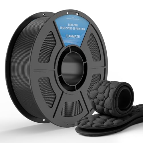 iSANMATE TPU 85A Filament 1.75mm Black TPU Flexible Filament 85A 1kg