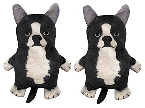 Boston Terrier Paper Crinkle Squeaker Toy 2 Pack - Light Weight - Easy to Flip & Shake - Pet Toys - Handmade Boston Terrier Paper Crinkle Squeaker Toy 2 Pack - Light Weight - Easy to Flip & Shake - Pet Toys - Handmade