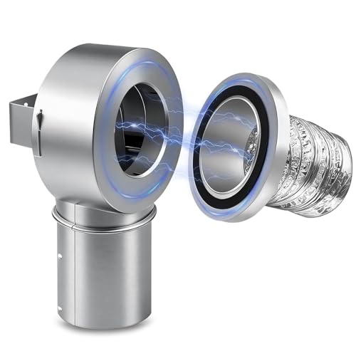 Bewinner Raccord d'aération Magnétique pour Sèche-linge, Connecteur d'aération de Sèche-linge à Connexion Automatique à 90 Degrés avec Tuyau de 4 Pouces, Installation Facile et étanchéité Hermétique